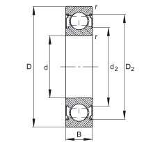 S 6002-C-2Z, ă(ni)Y(ji)(gu)C (j) DIN 625-1 ˜ʵҪߴɂ(c)g϶ܷ