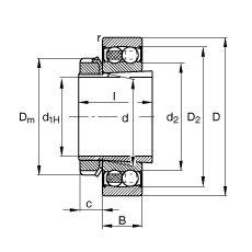 {(dio)S 2205-K-2RS-TVH-C3 + H305, (j) DIN 630  DIN 5415 (bio)(zhn)Ҫߴ, F׺;oɂ(c)ܷ